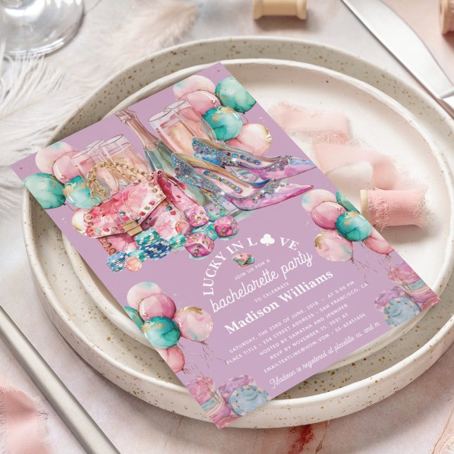 Convites Glam Bachelorette Casino (Criador carregado)