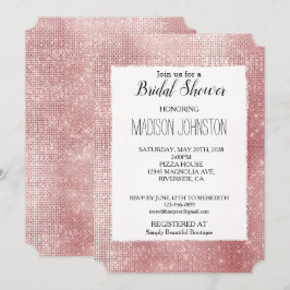Convites Glam Blush Glitz Rosa
