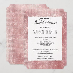 Convites Glam Blush Glitz Rosa