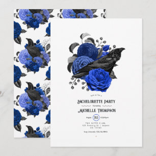 Convites Glam Burgundy Raven - Festa de solteira Gótica