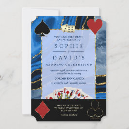 Convites Glam Casino Royale Vegas Poker Casamento Dourado d