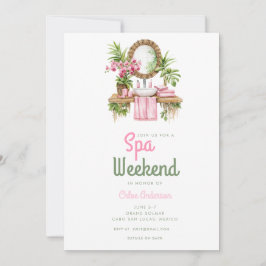 Convites Glam de Summertime Rosa | Fim de Semana de Bachelo