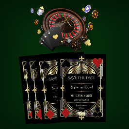 Convites Glam Dourado Gatsby Roaring 20s Wedding (Arranjo 2