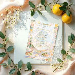 Convites Glam Gold Mediterranean Bridal Brunch Vintage