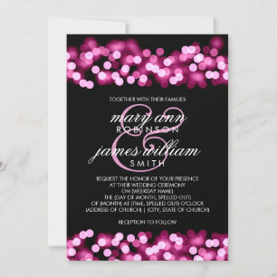 Convites Glam Hollywood Rosa-Rosa Elegante