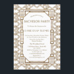 Convites Glam White Dourado Excelente Gatsby 20s Bachelor P<br><div class="desc">Glam,  design de cartão Vintage com um Excelente Gatsby art deco style,  uma velha Hollywood de Roaring,  de 1920,  com capa de folha de ouro falsa e fontes lindas. Use a ferramenta Personalizar para adicionar suas informações. Para mais,  visite por favor a minha Coleção Gatsby do Excelente Glam White.</div>