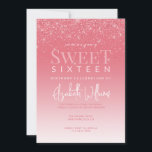Convites Glama Rosa Esbranquiçada Doce Dezesseis Aniversári<br><div class="desc">Glama Rosa Esbranquiçado Glama Doce Dezesseis Convite de Aniversário</div>