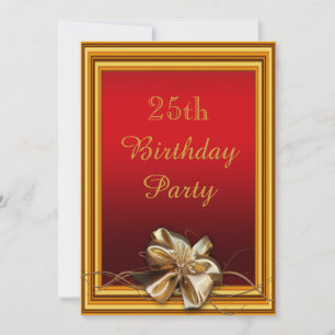 Convites Glamoroso Quadro Dourado & Arco Falso Aniversário 