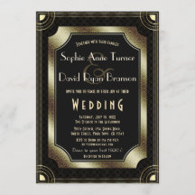 Glamorous Excelente Gatsby Dourado Black Art Deco