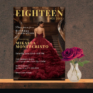 Convites Glamorous Magazine Style 18º aniversário