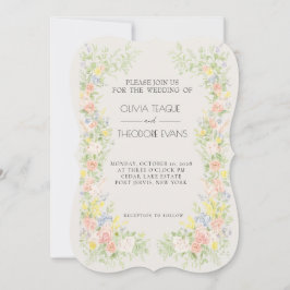 Convites Glamorous Regency Garden Wedding Invitations 