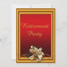 Convites Glamorre Dourada Frame & Faux Arco Retirement Part