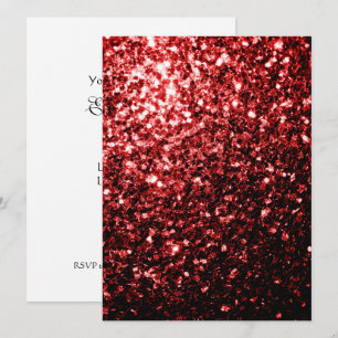 Convites Glamour Vermelho Brilho Personalize