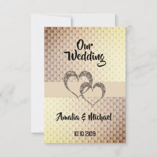 Convites Glitter brilha sequin dois corações amor de casame