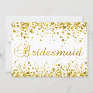 Convites Glitter Confetti   Be My Bridesmaid