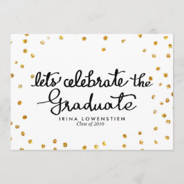 Convites Glitter Confetti Deixa Celebrar O Formando