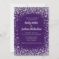 Glitter de Diamante de Prata Roxo Elegante