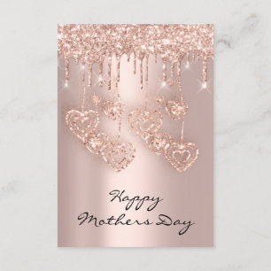 Convites Glitter de faísca drena Rosa coração Dia de as mãe