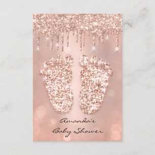 Convites Glitter de faísca tira Rosa Garota Chá de fralda