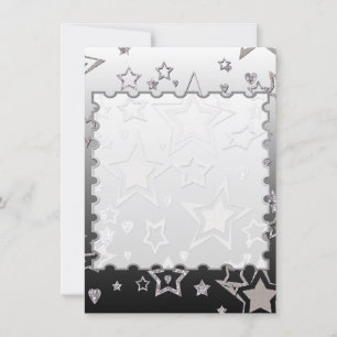 Convites Glitter de gradiente natalício brilhando estrelas