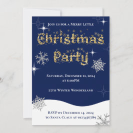 Convites Glitter de Natal Simples Elegante