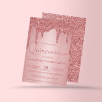 Glitter de rosa Dourado Sparkle Drives Quinceañera