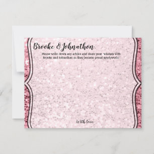 Convites Glitter Dourado de Rosa de placa de conselho 4,25x