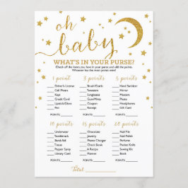 Convites Glitter Dourado estrela O que há na sua bolsa