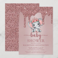 Glitter Dourado rosa Glitter Gota Elefante Fofante