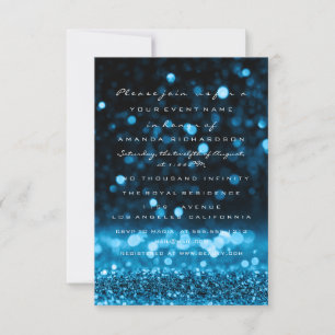 Convites Glitter Drips Blue Marinho Bridal Sweet 16th