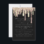 Convites Glitter Drips Rosa Black Bridal Doce Negra-Dourada<br><div class="desc">Procurando um convite tão glamouroso quanto seu próximo evento? Olhe só o Glitter Drips Silver Red Ruby Bridal 16º Convite! Nosso convite é deslumbrante e cativante, fazer seus convidados se sentem como se estivessem participando de uma bola real. A combinação de cor prata e rubi vermelho é perfeita para qualquer...</div>