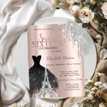 Glitter Drips,Vestido,Torre Eiffel Sweet 16