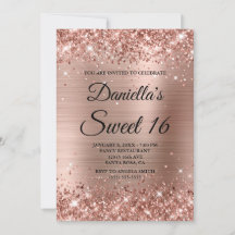 Glitter e Folha de Ouro Rosa Sweet 16
