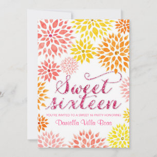 Convites Glitter Floral Primavera Doce 16
