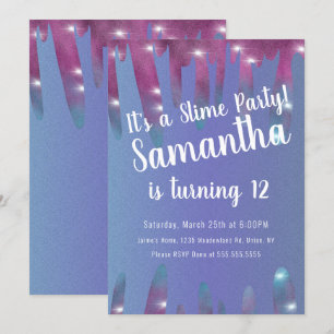 Convites Glitter Glitter Drives Slimd Party Birthday Sparkl