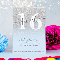 Glitter prateado de gelo azul ombre - menina Doce 