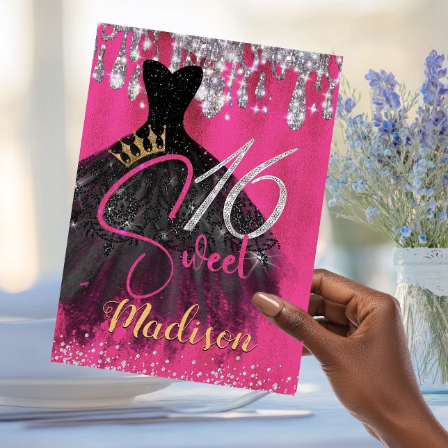 Convites Glitter prateado rosa quente quente pálido pinga d (Criador carregado)