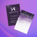 Convites Glitter Purple Confetti A QUALQUER ANO Aniversário<br><div class="desc">Deixe que o amor "CELEBRATE" brilhando,  caindo em confete em tons de Festa de aniversário feminina roxa e fabulosa de tendências modernas ou o seu convite a eventos especiais **O texto pode ser modificado para atender às suas necessidades.</div>