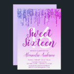 Convites Glitter Purple Sparkle Doce Dezesseis Aniversário<br><div class="desc">Convite de aniversário 16 Doce Com Glitter Roxo. Este é o perfeito 16 anos de Aniversário convite para uma Festa de aniversário de Rapariga Moderna e Elegante Ombre Glitter Sparkle. Entre em contato com o designer para encontrar itens personalizados correspondentes.</div>