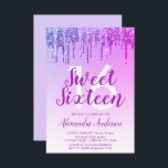 Convites Glitter Purple Sparkle Doce Dezesseis Aniversário<br><div class="desc">Convite de aniversário 16 Doce Com Glitter Roxo. Este é o perfeito 16 anos de Aniversário convite para uma Festa de aniversário de Rapariga Moderna e Elegante Ombre Glitter Sparkle. Entre em contato com o designer para encontrar itens personalizados correspondentes.</div>