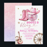 Convites Glitter rosa Dourado Boots and Bling aniversário d<br><div class="desc">Boot Western Invitation,  Garota Rosa. Aniversário Russo 30 Ocidental da Cowgirl. Saddle,  botas,  aniversário de chic,  aniversário de vaquinha russa. 30 da Rússia Ocidental,  40º Aniversário da Cowgirl. 21rua,  30,  40º,  50º aniversário. Aniversário de campo.</div>