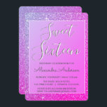 Convites Glitter Rosa Púrpura Brilhante Doce Dezesseis Aniv<br><div class="desc">Brilhante roxo e rosa brilhante Doce 16 Convites de aniversário. Este convite é perfeito para a Festa de aniversário Sparkle Glitter Sweet 16,  que procura celebrar no estilo.</div>