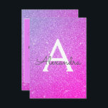 Convites Glitter roxo rosa 16 Sweet Salve a data<br><div class="desc">Brilhante rosa e roxo Brilhante Doce Dezesseis Monogramas Nome e Salva Inicialmente o Convite de aniversário de Data. Este convite é perfeito para a Festa de aniversário Sparkle Glitter Sweet 16,  que procura celebrar no estilo.</div>