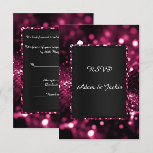 Convites GLITTER SATIN ELEGANTE LUXO rsvp