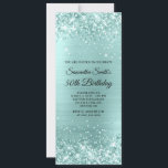 Convites Glittery Pale Turquoise Foil 50th Birthday<br><div class="desc">Um convite de 50 anos glamouroso para ela para impressão ou download digital. Espuma espumosa falsa com espuma esparsa contra um fundo de folhas de metal esfregado de cor azul-turquesa. Personalize a caligrafia e os estilos de fonte, cor e tamanho, conforme necessário, para criar seu próprio convite para sua glamourosa...</div>