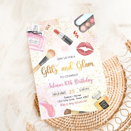 Convites Glitz Glam Glamor Spa Party Makeday