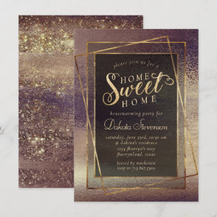 Convites Glitzy Foil Abastecimento doméstico em cobre de