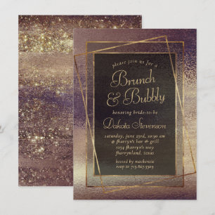 Convites Glitzy Foil   Borracha de cobre de bronze de Ouro 