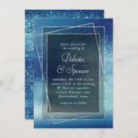 Glitzy Foil | Faísca Azul Ice Iridescente Faux