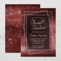 Glitzy Foil | Henna Crimson Red Glitter Aniversári